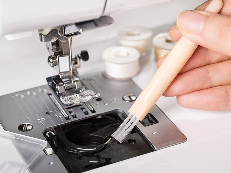 Clean Sewing Machine Brush