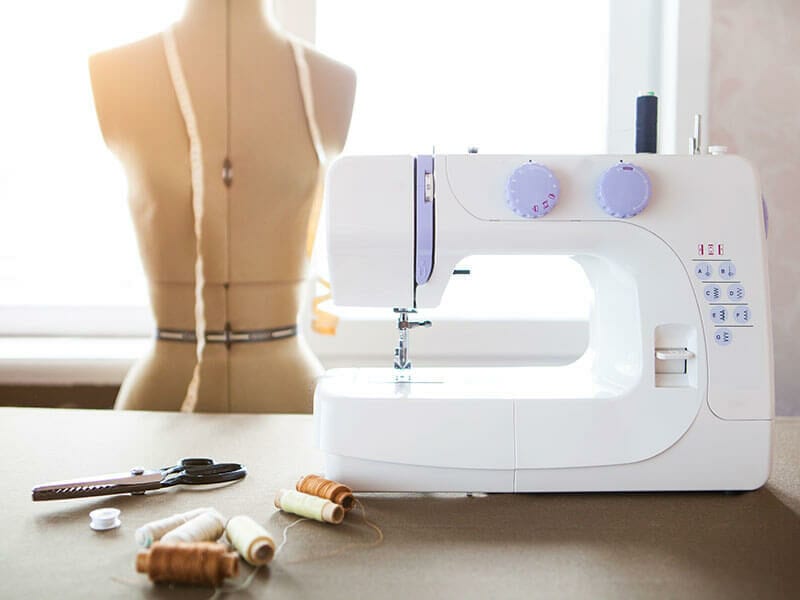 White Sewing Machine Fashion