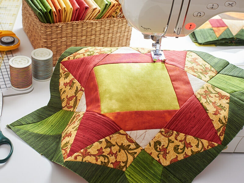 Machine Sewing Quilt Block