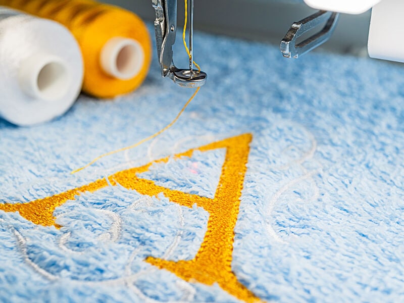 Monogramming Different Fabrics