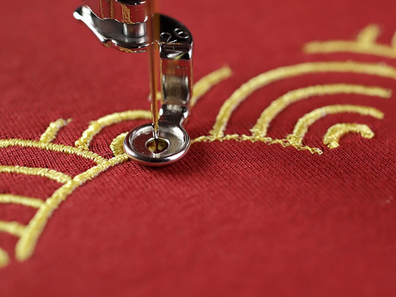 Red Gold Embroidery